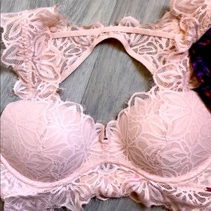 Lace, push-up bralettes